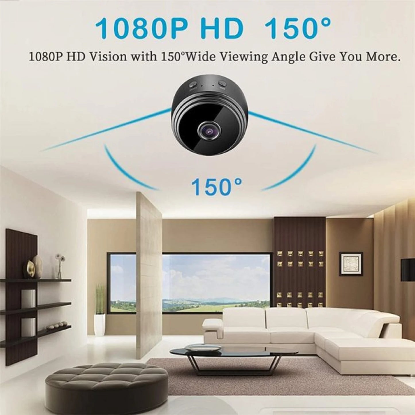 1080P HD Wifi Mini Security Camera, Small Home Security Camera for Indoor Outdoor