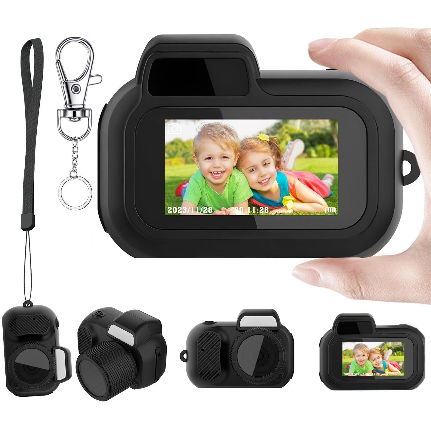 Mini Keychain Camera, Portable Chain Camera, 1080P Mini Pixel Camera 100 Mins...